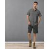 image33000ft Mens UPF 50 UV Short Sleeve Hiking Fishing Shirt Quick Dry Cooling PFG Sun Protection Shirt for Travel SafariGrey