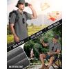image33000ft Mens UPF 50 UV Short Sleeve Hiking Fishing Shirt Quick Dry Cooling PFG Sun Protection Shirt for Travel SafariGrey