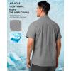 image33000ft Mens UPF 50 UV Short Sleeve Hiking Fishing Shirt Quick Dry Cooling PFG Sun Protection Shirt for Travel SafariGrey Heather