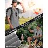 image33000ft Mens UPF 50 UV Short Sleeve Hiking Fishing Shirt Quick Dry Cooling PFG Sun Protection Shirt for Travel SafariGrey Heather