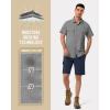 image33000ft Mens UPF 50 UV Short Sleeve Hiking Fishing Shirt Quick Dry Cooling PFG Sun Protection Shirt for Travel SafariGrey Heather