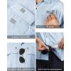image33000ft Mens UPF 50 UV Short Sleeve Hiking Fishing Shirt Quick Dry Cooling PFG Sun Protection Shirt for Travel SafariLight Blue