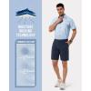 image33000ft Mens UPF 50 UV Short Sleeve Hiking Fishing Shirt Quick Dry Cooling PFG Sun Protection Shirt for Travel SafariLight Blue