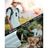 image33000ft Mens UPF 50 UV Short Sleeve Hiking Fishing Shirt Quick Dry Cooling PFG Sun Protection Shirt for Travel SafariMint Green