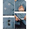 image33000ft Mens UPF 50 UV Short Sleeve Hiking Fishing Shirt Quick Dry Cooling PFG Sun Protection Shirt for Travel SafariOcean Blue