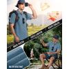 image33000ft Mens UPF 50 UV Short Sleeve Hiking Fishing Shirt Quick Dry Cooling PFG Sun Protection Shirt for Travel SafariOcean Blue