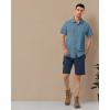 image33000ft Mens UPF 50 UV Short Sleeve Hiking Fishing Shirt Quick Dry Cooling PFG Sun Protection Shirt for Travel SafariOcean Blue