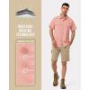 image33000ft Mens UPF 50 UV Short Sleeve Hiking Fishing Shirt Quick Dry Cooling PFG Sun Protection Shirt for Travel SafariPink