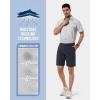 image33000ft Mens UPF 50 UV Short Sleeve Hiking Fishing Shirt Quick Dry Cooling PFG Sun Protection Shirt for Travel SafariSilver Grey
