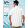 image33000ft Mens UPF 50 UV Short Sleeve Hiking Fishing Shirt Quick Dry Cooling PFG Sun Protection Shirt for Travel SafariWhite