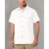 image33000ft Mens UPF 50 UV Short Sleeve Hiking Fishing Shirt Quick Dry Cooling PFG Sun Protection Shirt for Travel SafariWhite