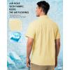 image33000ft Mens UPF 50 UV Short Sleeve Hiking Fishing Shirt Quick Dry Cooling PFG Sun Protection Shirt for Travel SafariYellow