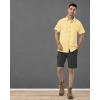 image33000ft Mens UPF 50 UV Short Sleeve Hiking Fishing Shirt Quick Dry Cooling PFG Sun Protection Shirt for Travel SafariYellow