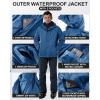 image33000ft Mens Waterproof Jacket Insulated Warm 3in1 Ski Snow Winter Coat Windproof Softshell Fleece RaincoatBlue