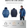 image33000ft Mens Waterproof Jacket Insulated Warm 3in1 Ski Snow Winter Coat Windproof Softshell Fleece RaincoatBlue