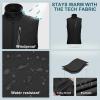 image33000ft Mens Windproof Lightweight Golf Vest Outerwear with Pockets Softshell Sleeveless Jacket for Running Hiking SportsBlack