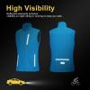 image33000ft Mens Windproof Lightweight Golf Vest Outerwear with Pockets Softshell Sleeveless Jacket for Running Hiking SportsBright Blue