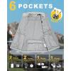 image33000ft Mens Windproof Lightweight Golf Vest Outerwear with Pockets Softshell Sleeveless Jacket for Running Hiking SportsCool Gray