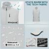 image33000ft Mens Windproof Lightweight Golf Vest Outerwear with Pockets Softshell Sleeveless Jacket for Running Hiking SportsCool Gray