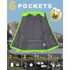 image33000ft Mens Windproof Lightweight Golf Vest Outerwear with Pockets Softshell Sleeveless Jacket for Running Hiking SportsFluorescent Green