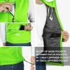 image33000ft Mens Windproof Lightweight Golf Vest Outerwear with Pockets Softshell Sleeveless Jacket for Running Hiking SportsFluorescent Green