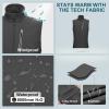 image33000ft Mens Windproof Lightweight Golf Vest Outerwear with Pockets Softshell Sleeveless Jacket for Running Hiking SportsGrey