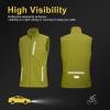 image33000ft Mens Windproof Lightweight Golf Vest Outerwear with Pockets Softshell Sleeveless Jacket for Running Hiking SportsLemon