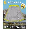 image33000ft Mens Windproof Lightweight Golf Vest Outerwear with Pockets Softshell Sleeveless Jacket for Running Hiking SportsLemon