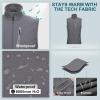 image33000ft Mens Windproof Lightweight Golf Vest Outerwear with Pockets Softshell Sleeveless Jacket for Running Hiking SportsLight Grey