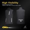 image33000ft Mens Windproof Lightweight Golf Vest Outerwear with Pockets Softshell Sleeveless Jacket for Running Hiking SportsLight Grey
