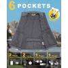 image33000ft Mens Windproof Lightweight Golf Vest Outerwear with Pockets Softshell Sleeveless Jacket for Running Hiking SportsLight Grey