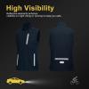 image33000ft Mens Windproof Lightweight Golf Vest Outerwear with Pockets Softshell Sleeveless Jacket for Running Hiking SportsMidnight Blue