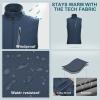 image33000ft Mens Windproof Lightweight Golf Vest Outerwear with Pockets Softshell Sleeveless Jacket for Running Hiking SportsMidnight Blue