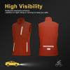image33000ft Mens Windproof Lightweight Golf Vest Outerwear with Pockets Softshell Sleeveless Jacket for Running Hiking SportsTangerine