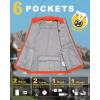 image33000ft Mens Windproof Lightweight Golf Vest Outerwear with Pockets Softshell Sleeveless Jacket for Running Hiking SportsTangerine