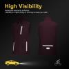 image33000ft Mens Windproof Lightweight Golf Vest Outerwear with Pockets Softshell Sleeveless Jacket for Running Hiking SportsWine