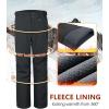 image33000ft Mens Winter Snow Ski Fleece Lined Pants Warm Waterproof Softshell Insulated for Snowboard Outdoor Work HikingBlack
