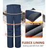 image33000ft Mens Winter Snow Ski Fleece Lined Pants Warm Waterproof Softshell Insulated for Snowboard Outdoor Work HikingDark Denim