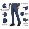 image33000ft Mens Winter Snow Ski Fleece Lined Pants Warm Waterproof Softshell Insulated for Snowboard Outdoor Work HikingDark Denim