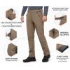 image33000ft Mens Winter Snow Ski Fleece Lined Pants Warm Waterproof Softshell Insulated for Snowboard Outdoor Work HikingLight Brown