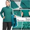 image33000ft Womens 3 in 1 Hooded Waterproof Coat Winter Ski Hiking Rain Jacket Softshell Fleece Lined Raincoat WindbreakerGreen