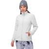 image33000ft Womens 3 in 1 Hooded Waterproof Coat Winter Ski Hiking Rain Jacket Softshell Fleece Lined Raincoat WindbreakerGrey