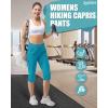 image33000ft Womens Capri Golf Pants Casual Quick Dry UPF 50 Lightweight Stretch Cargo Hiking Pants with PocketsAquamarine