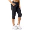 image33000ft Womens Capri Golf Pants Casual Quick Dry UPF 50 Lightweight Stretch Cargo Hiking Pants with PocketsBlacknew