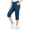 image33000ft Womens Capri Golf Pants Casual Quick Dry UPF 50 Lightweight Stretch Cargo Hiking Pants with PocketsDark Bluenew