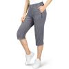 image33000ft Womens Capri Golf Pants Casual Quick Dry UPF 50 Lightweight Stretch Cargo Hiking Pants with PocketsLight Greynew