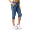 image33000ft Womens Capri Golf Pants Casual Quick Dry UPF 50 Lightweight Stretch Cargo Hiking Pants with PocketsPurplenew