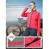 image33000ft Womens Cycling Jackets Thermal Waterproof Running Jacket Breathable Winter Bike JacketRose Red