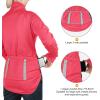 image33000ft Womens Cycling Jackets Thermal Waterproof Running Jacket Breathable Winter Bike JacketRose Red
