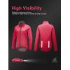 image33000ft Womens Cycling Jackets Thermal Waterproof Running Jacket Breathable Winter Bike JacketRose Red